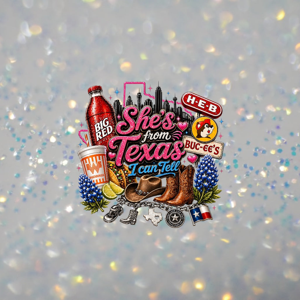 She's from Tx Grand Slam Big R Edition - DTF Transfer