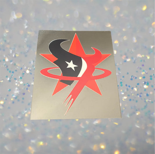 Houston Football/Basketball-UV DTF Double Sided 4" Decal