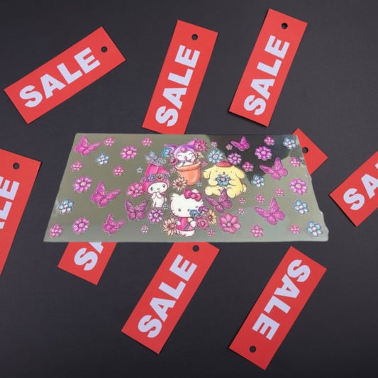 Kitty friends -CLEARANCE 16oz UV DTF Double Sided Cup Wrap