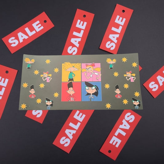 Hey Arnold -CLEARANCE 16oz UV DTF Double Sided Cup Wrap