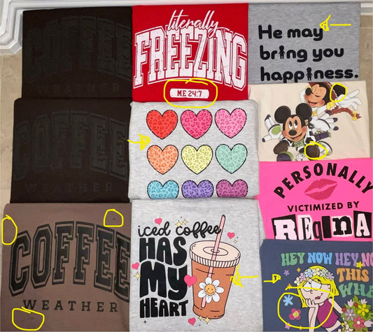 OOPSIES! Pressed Apparel Designs