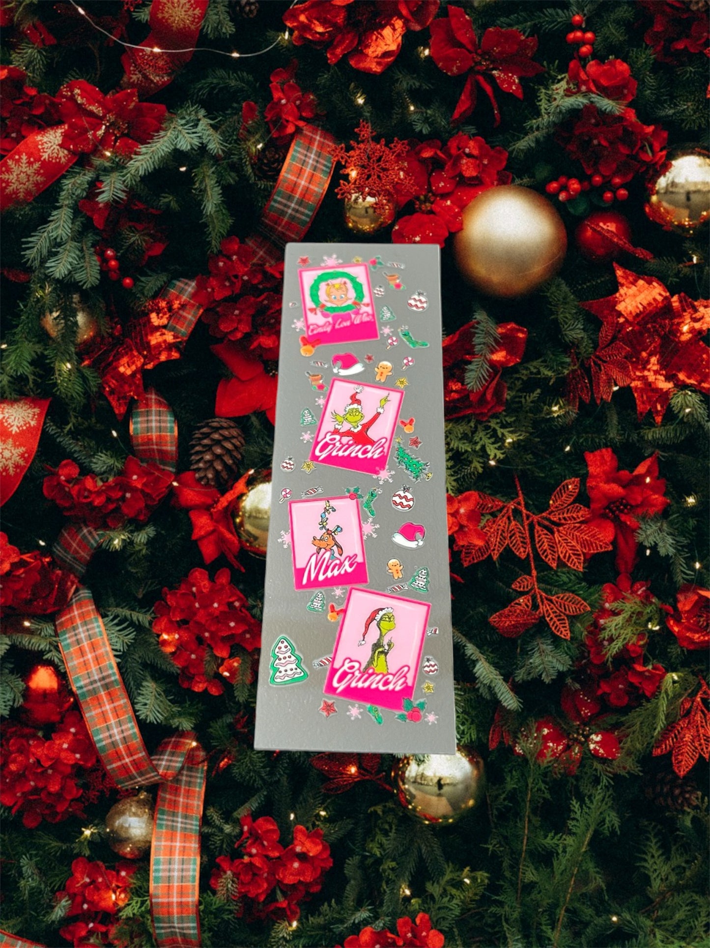 Christmas Pink Grinch-Holiday UV DTF Pen Wrap