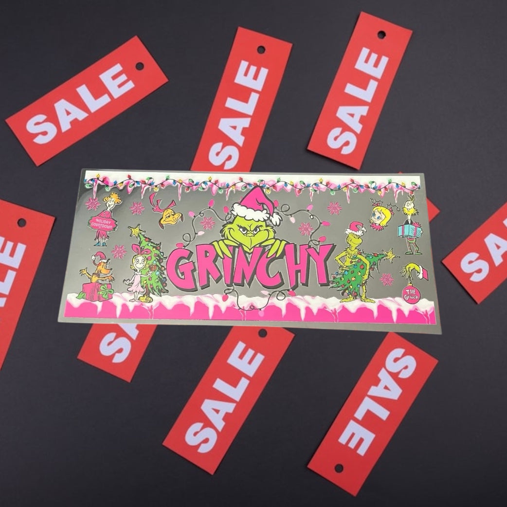 Grinchy-CLEARANCE 16oz UV DTF Double Sided Cup Wrap