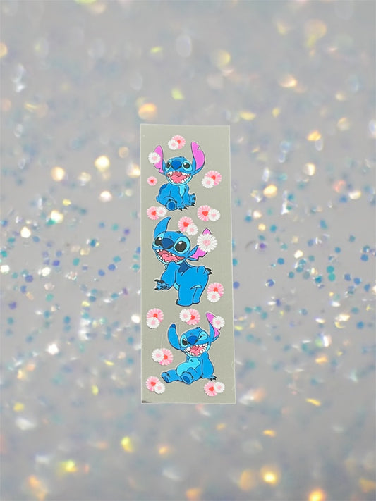 Floral Blue Alien-UV DTF Pen Wrap