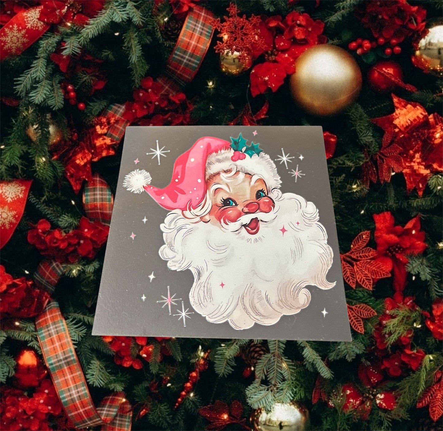 Christmas Santa Claus -Holiday UV DTF Double Sided 4" Decal