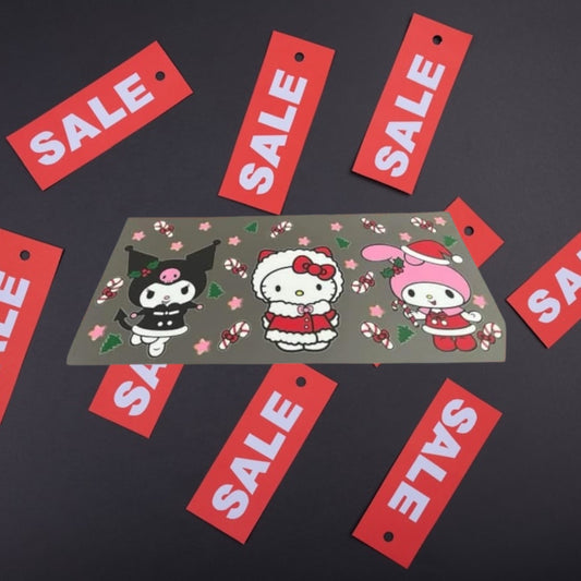 Christmas kitty-CLEARANCE 16oz UV DTF Double Sided Cup Wrap