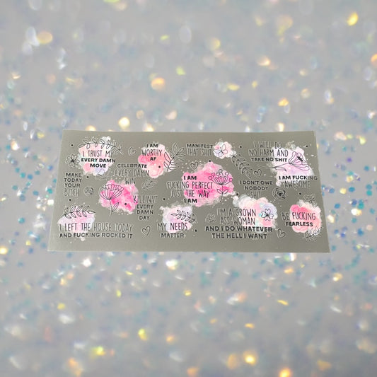 I Am (Swear Words)-16oz UV DTF Double Sided Cup Wrap