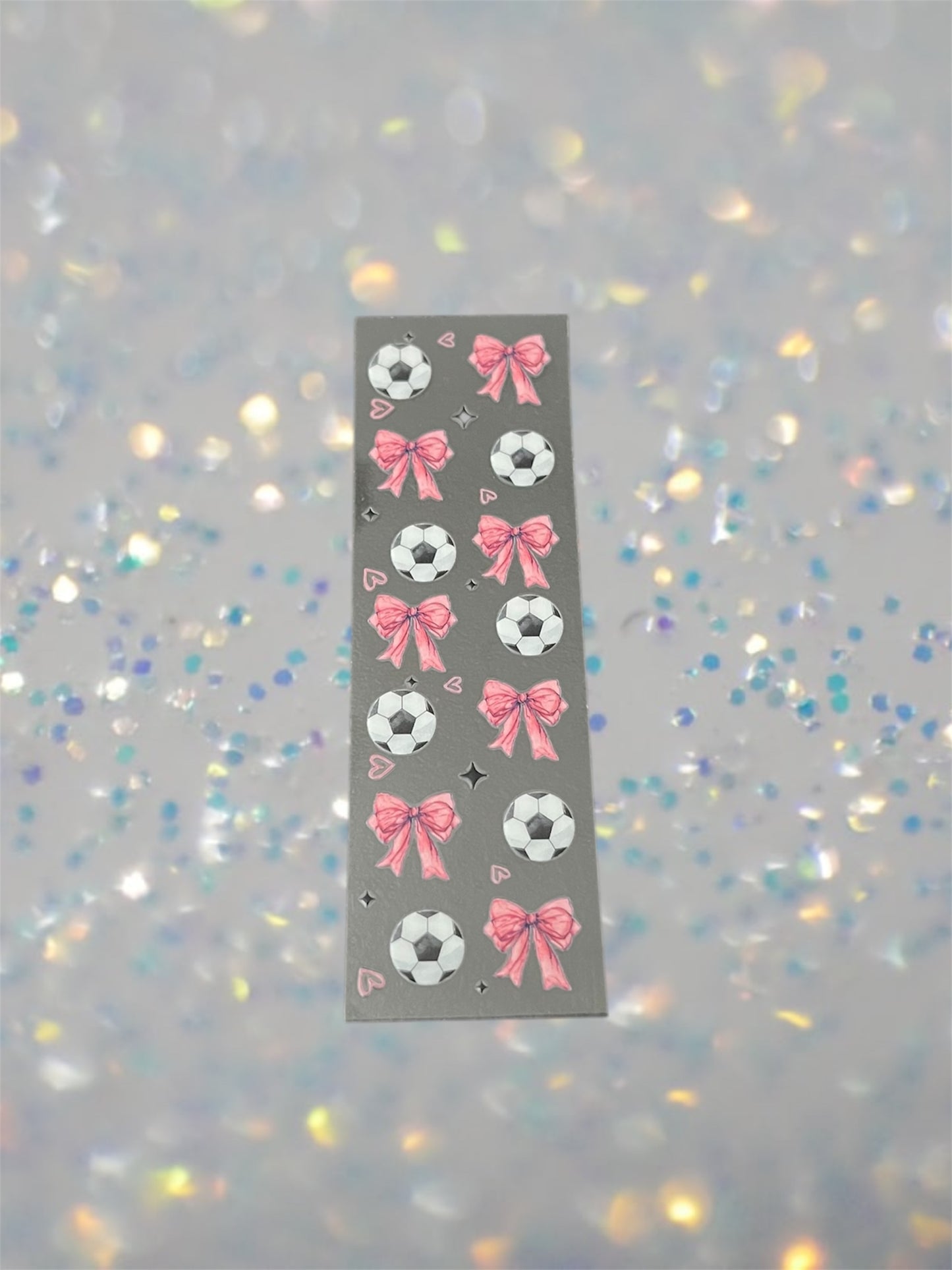 Soccer w/Pink Bows UV DTF Pen Wrap