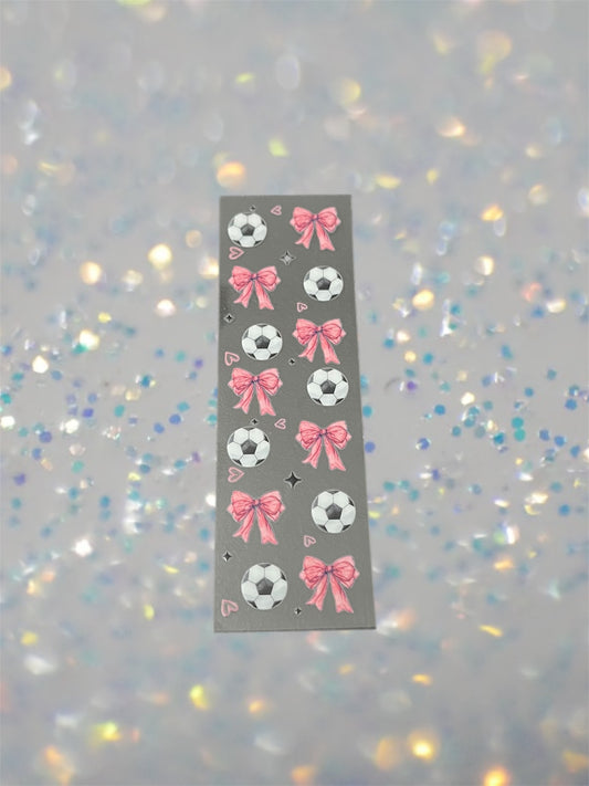 Soccer w/Pink Bows UV DTF Pen Wrap