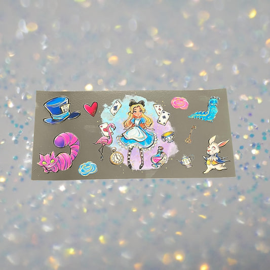 Wonderland Princess-16oz UV DTF Double Sided Cup Wrap