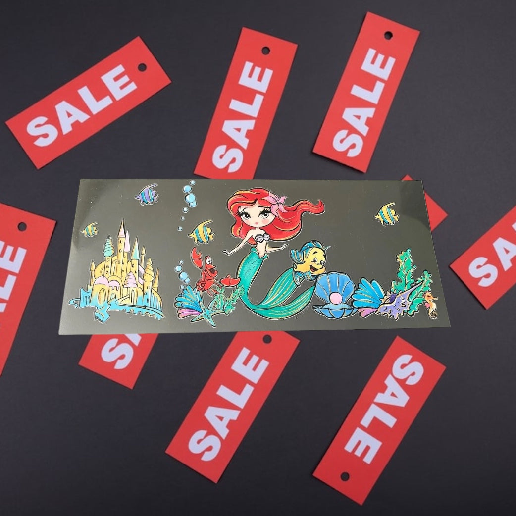 Mermaid Princess-CLEARANCE 16oz UV DTF Double Sided Cup Wrap