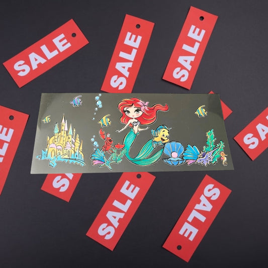 Mermaid Princess-CLEARANCE 16oz UV DTF Double Sided Cup Wrap