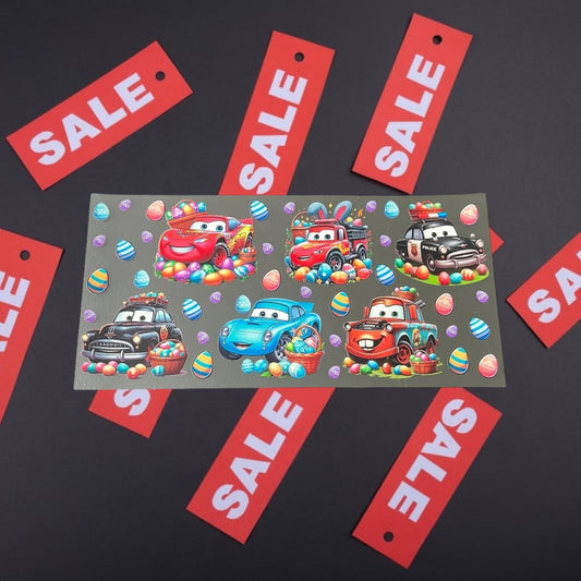 Easter Cars-CLEARANCE Holiday 16oz UV DTF Double Sided Cup Wrap