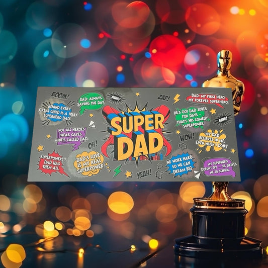 Father’s Day Super Dad  -Holiday 16oz UV DTF Double Sided Cup Wrap