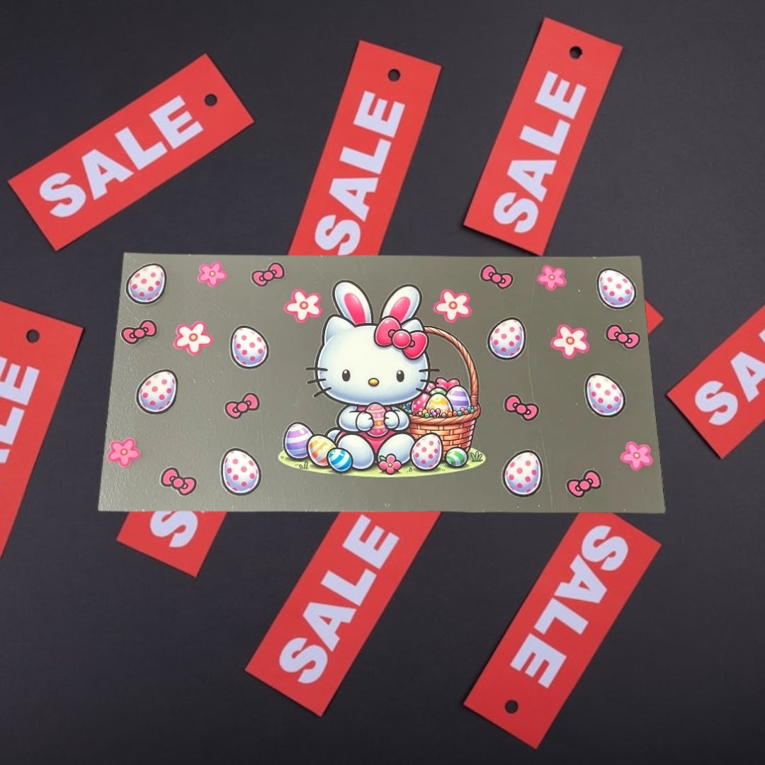 Easter Kitty-CLEARANCE Holiday 16oz UV DTF Double Sided Cup Wrap