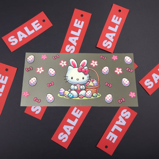 Easter Kitty-CLEARANCE Holiday 16oz UV DTF Double Sided Cup Wrap