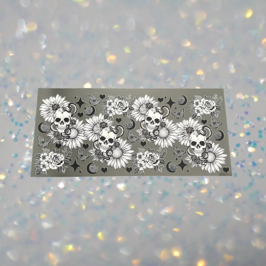 Skulls-16oz UV DTF Double Sided Cup Wrap