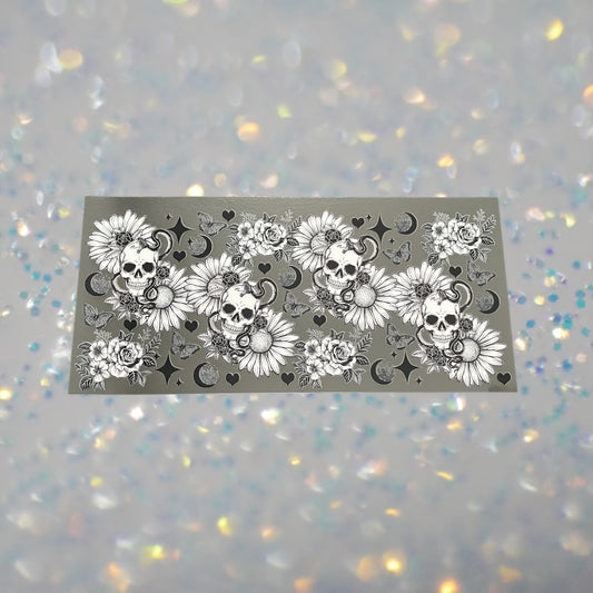 Skulls-16oz UV DTF Double Sided Cup Wrap