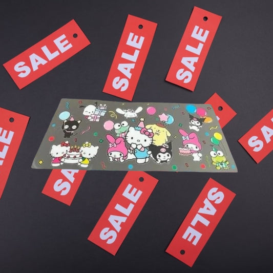 Celebration kitty-CLEARANCE 16oz UV DTF Double Sided Cup Wrap