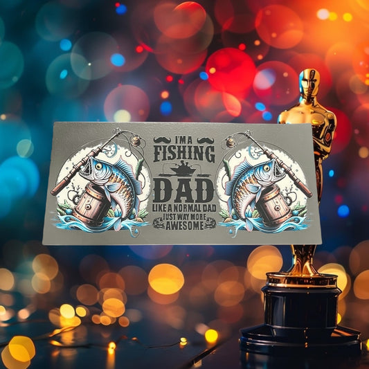 Father’s Day Fishing Dad -16oz UV DTF Double Sided Cup Wrap