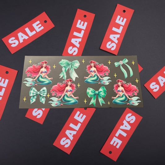 Mermaid -CLEARANCE 16oz UV DTF Double Sided Cup Wrap