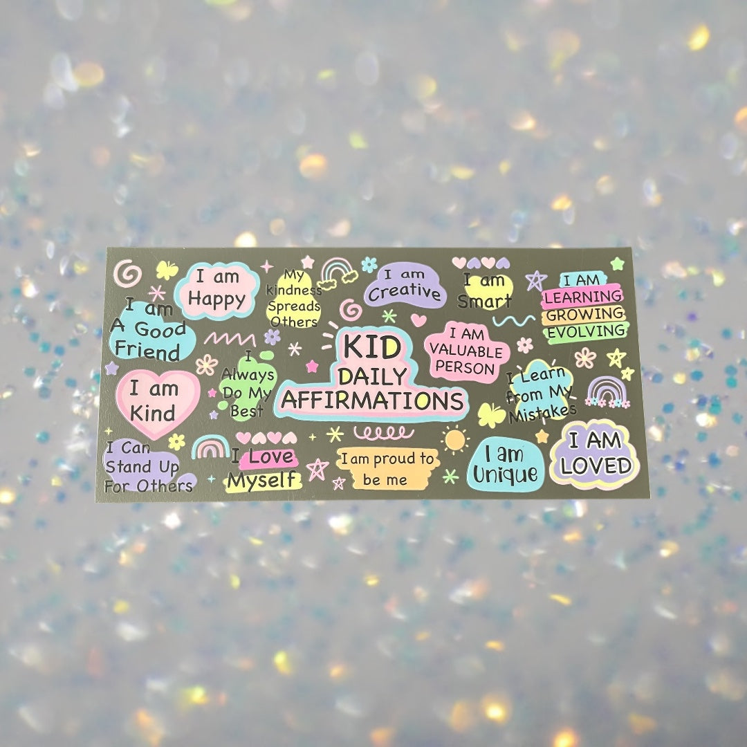 Kid Daily Affirmations-16oz UV DTF Double Sided Cup Wrap