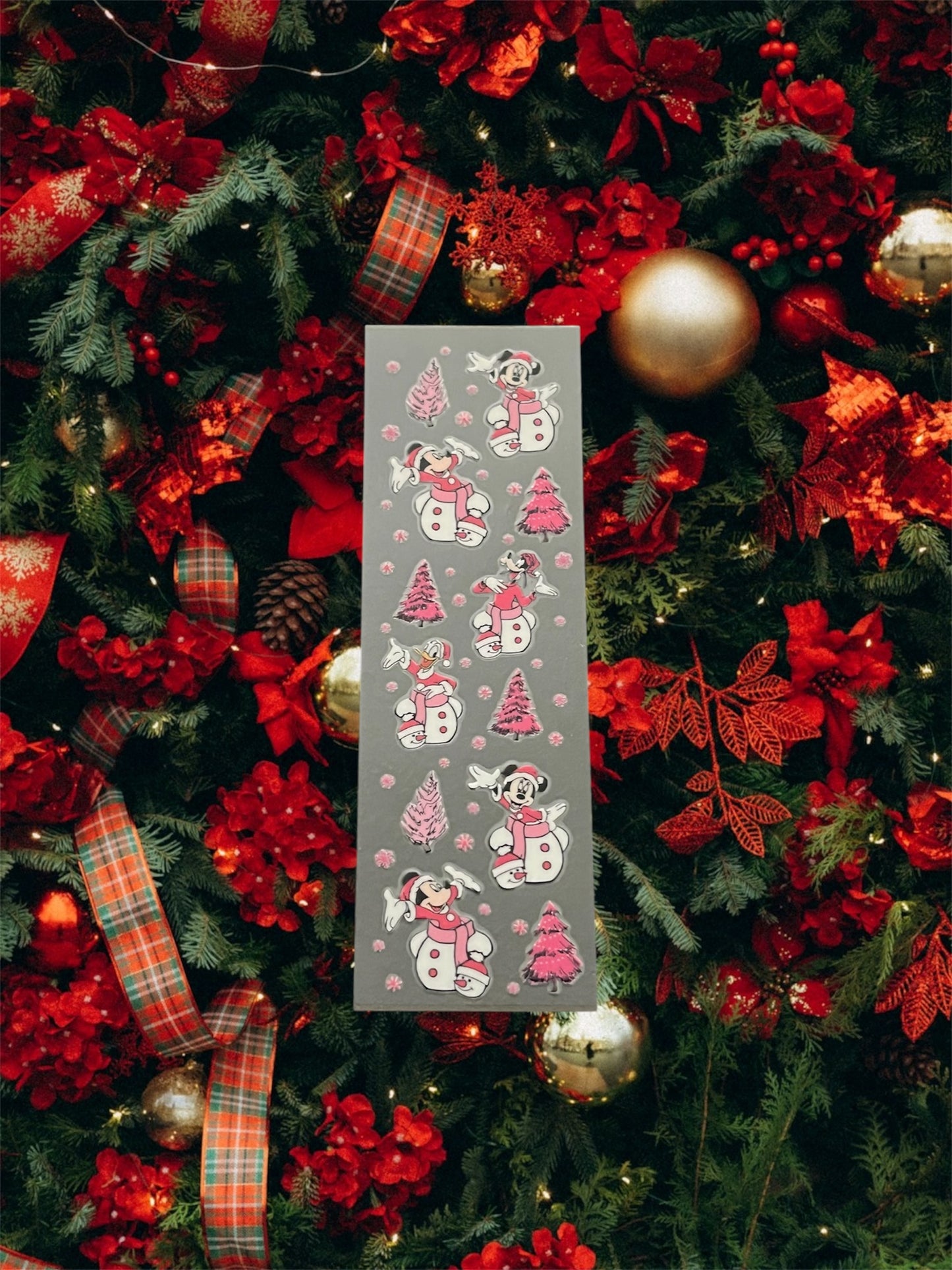 Christmas Mouse & Friends Snowman -Holiday UV DTF Pen Wrap