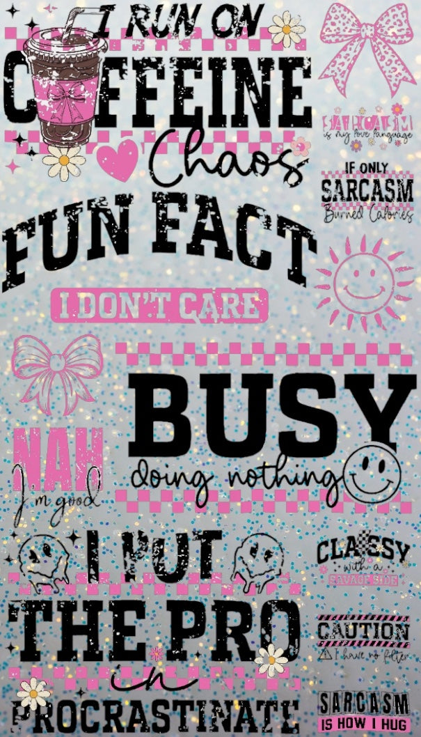 Sarcasm- DTF Transfer Mini Gang Sheet