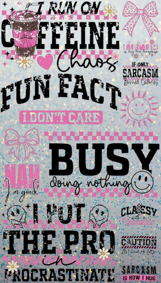 Sarcasm- DTF Transfer Mini Gang Sheet