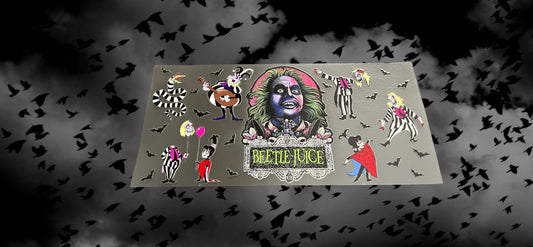 Halloween Beetle Juice w/ Friends -16oz UV DTF Double Sided Cup Wrap
